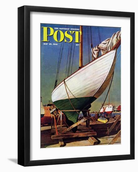 "Dry Dock," Saturday Evening Post Cover, May 25, 1946-John Atherton-Framed Giclee Print