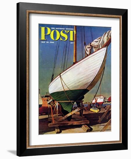 "Dry Dock," Saturday Evening Post Cover, May 25, 1946-John Atherton-Framed Giclee Print