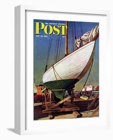 "Dry Dock," Saturday Evening Post Cover, May 25, 1946-John Atherton-Framed Giclee Print