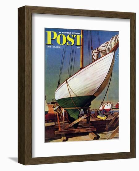 "Dry Dock," Saturday Evening Post Cover, May 25, 1946-John Atherton-Framed Giclee Print