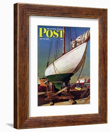 "Dry Dock," Saturday Evening Post Cover, May 25, 1946-John Atherton-Framed Giclee Print