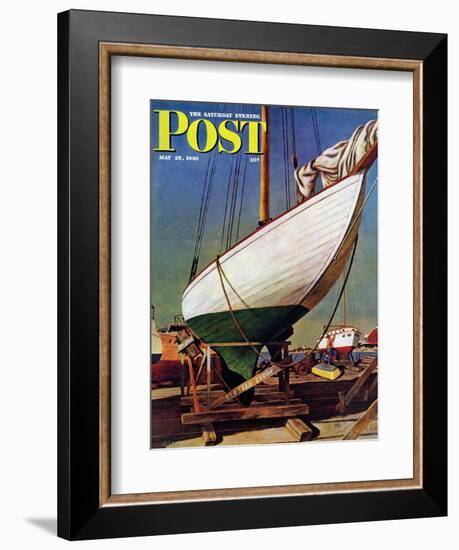 "Dry Dock," Saturday Evening Post Cover, May 25, 1946-John Atherton-Framed Giclee Print