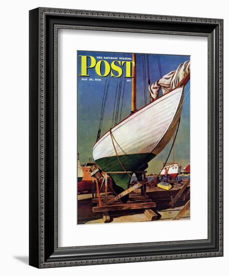 "Dry Dock," Saturday Evening Post Cover, May 25, 1946-John Atherton-Framed Giclee Print