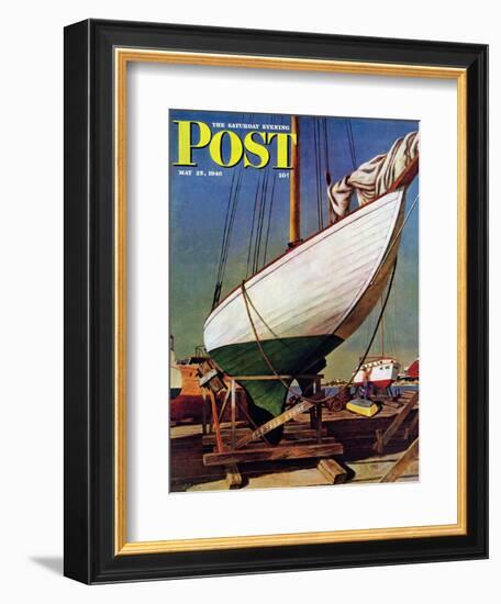 "Dry Dock," Saturday Evening Post Cover, May 25, 1946-John Atherton-Framed Giclee Print