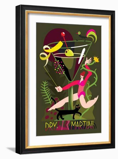 Dry Martini, 2017-Yuliya Drobova-Framed Giclee Print