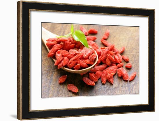 Dry Red Goji Berries for a Healthy Diet-Olga Krig-Framed Photographic Print