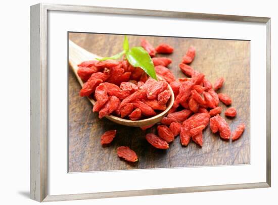 Dry Red Goji Berries for a Healthy Diet-Olga Krig-Framed Photographic Print