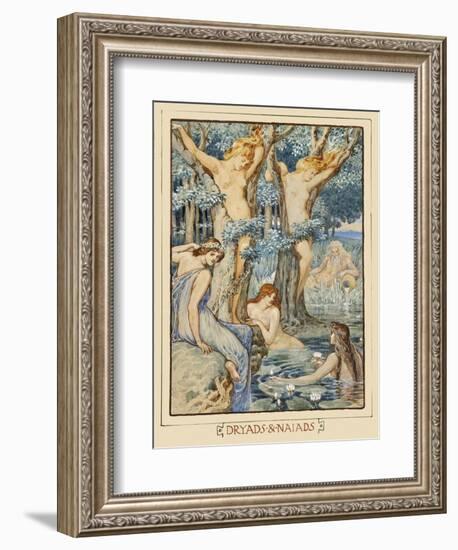 Dryads & Naiads-Walter Crane-Framed Art Print