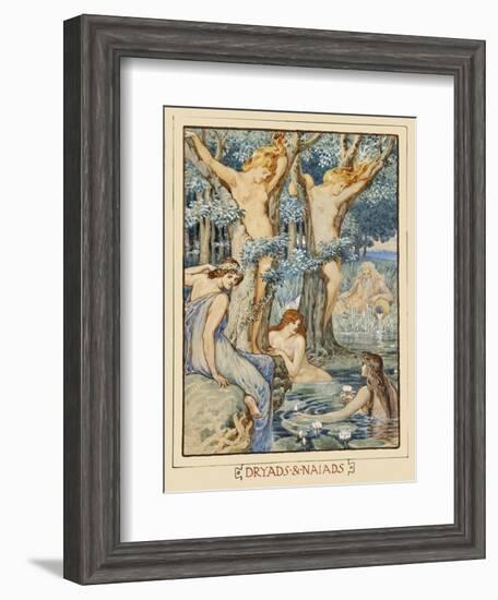 Dryads & Naiads-Walter Crane-Framed Art Print