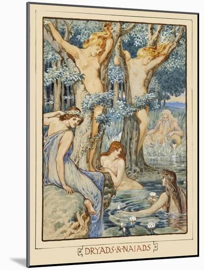 Dryads & Naiads-Walter Crane-Mounted Art Print