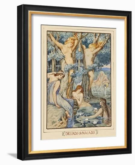 Dryads & Naiads-Walter Crane-Framed Art Print