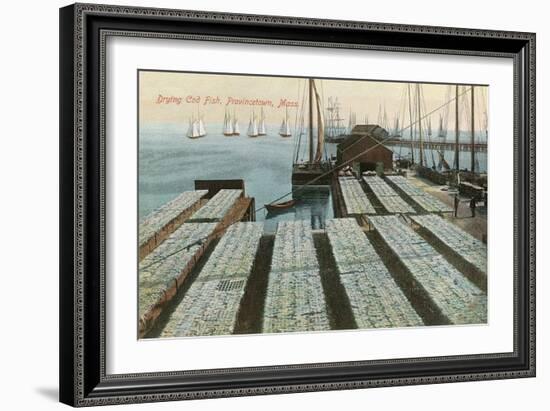 Drying Cod Fish, Provincetown-null-Framed Art Print