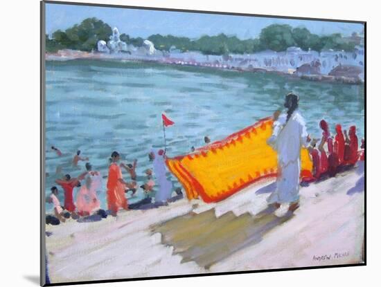 Drying Sari, Pushkar-Andrew Macara-Mounted Giclee Print