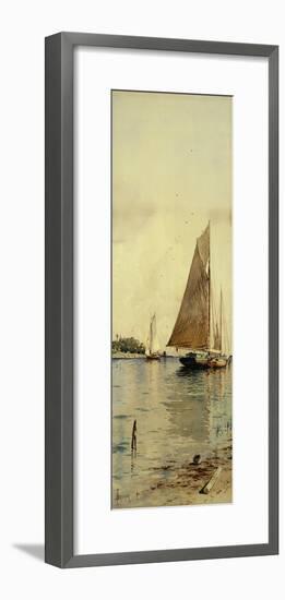 Drying the Sails, Oyster Boats, Patchogue, Long Island-Alfred Thompson Bricher-Framed Giclee Print