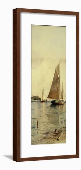 Drying the Sails, Oyster Boats, Patchogue, Long Island-Alfred Thompson Bricher-Framed Giclee Print