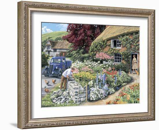 Drystone Walling-Trevor Mitchell-Framed Giclee Print