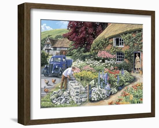 Drystone Walling-Trevor Mitchell-Framed Giclee Print