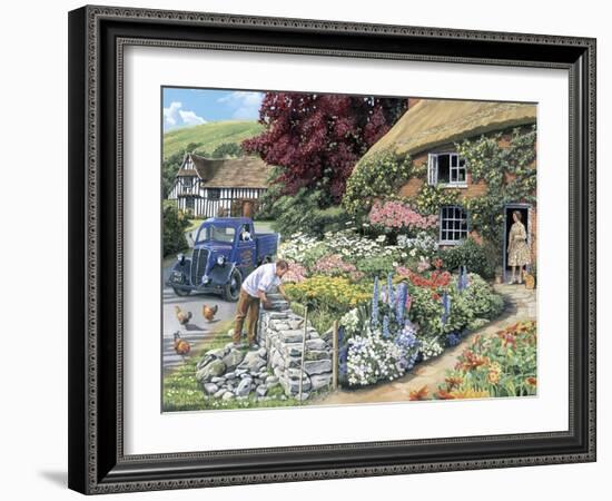 Drystone Walling-Trevor Mitchell-Framed Giclee Print