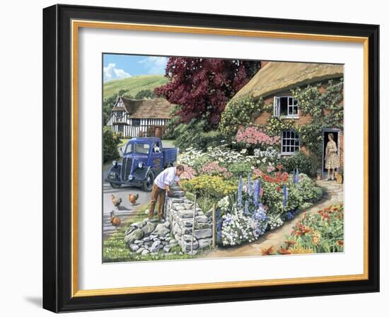 Drystone Walling-Trevor Mitchell-Framed Giclee Print