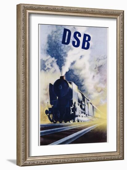 Dsb Danish State Railways Poster-Aage Rasmussen-Framed Giclee Print