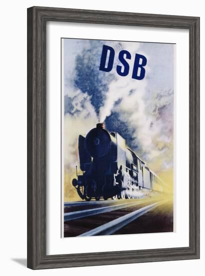 Dsb Danish State Railways Poster-Aage Rasmussen-Framed Giclee Print