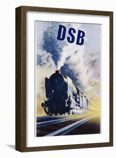 Dsb Danish State Railways Poster-Aage Rasmussen-Framed Giclee Print