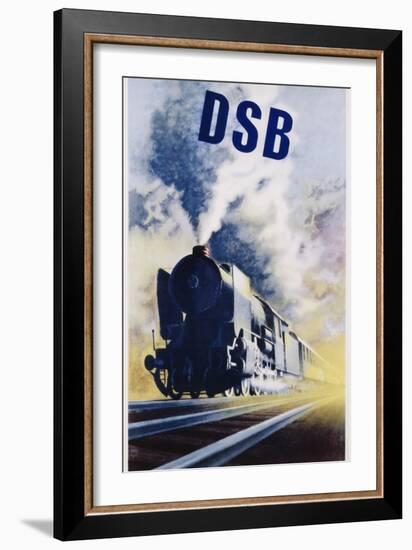 Dsb Danish State Railways Poster-Aage Rasmussen-Framed Giclee Print