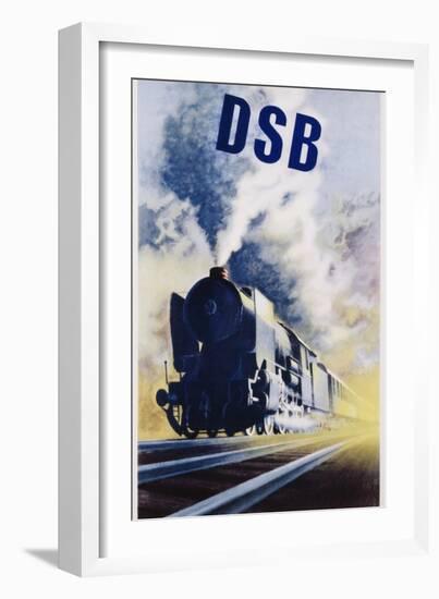 Dsb Danish State Railways Poster-Aage Rasmussen-Framed Giclee Print