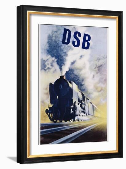 Dsb Danish State Railways Poster-Aage Rasmussen-Framed Giclee Print