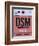 DSM Des Moines Luggage Tag I-NaxArt-Framed Art Print