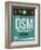 DSM Des Moines Luggage Tag II-NaxArt-Framed Art Print