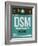 DSM Des Moines Luggage Tag II-NaxArt-Framed Art Print