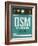 DSM Des Moines Luggage Tag II-NaxArt-Framed Art Print