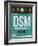 DSM Des Moines Luggage Tag II-NaxArt-Framed Art Print