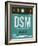 DSM Des Moines Luggage Tag II-NaxArt-Framed Art Print