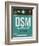 DSM Des Moines Luggage Tag II-NaxArt-Framed Art Print