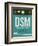 DSM Des Moines Luggage Tag II-NaxArt-Framed Art Print