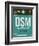 DSM Des Moines Luggage Tag II-NaxArt-Framed Premium Giclee Print