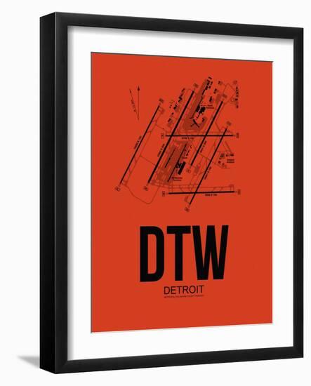 DTW Detroit Airport Orange-NaxArt-Framed Art Print