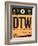 DTW Detroit Luggage Tag 1-NaxArt-Framed Art Print