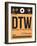 DTW Detroit Luggage Tag 1-NaxArt-Framed Art Print