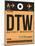 DTW Detroit Luggage Tag 1-NaxArt-Mounted Art Print