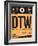 DTW Detroit Luggage Tag 1-NaxArt-Framed Art Print