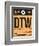 DTW Detroit Luggage Tag 1-NaxArt-Framed Art Print