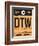 DTW Detroit Luggage Tag 1-NaxArt-Framed Art Print