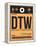 DTW Detroit Luggage Tag 1-NaxArt-Framed Stretched Canvas