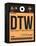 DTW Detroit Luggage Tag 1-NaxArt-Framed Stretched Canvas