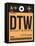 DTW Detroit Luggage Tag 1-NaxArt-Framed Stretched Canvas