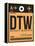 DTW Detroit Luggage Tag 1-NaxArt-Framed Stretched Canvas