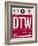 DTW Detroit Luggage Tag 1-NaxArt-Framed Art Print